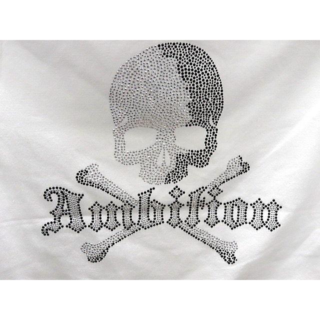 Be Ambition 半袖Tシャツ スカル＆ロゴラインストーン ビー
