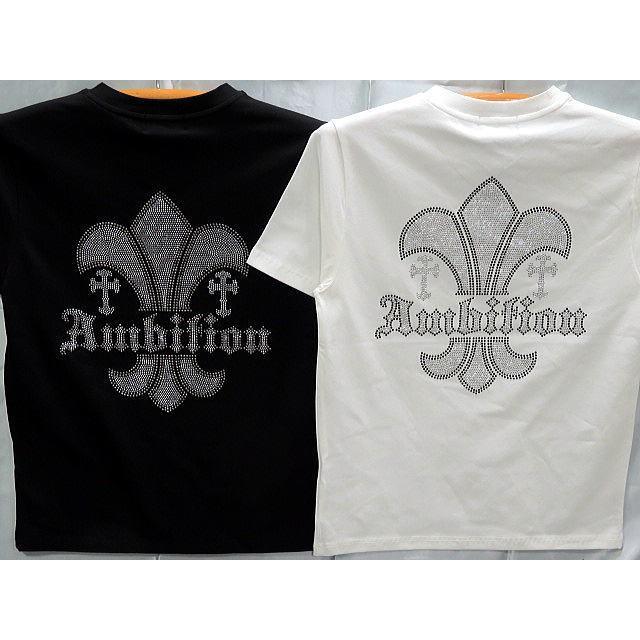 大きいサイズ BE AMBITION 百合＆ロゴ エンボス加工 長袖Tシャツ ビー