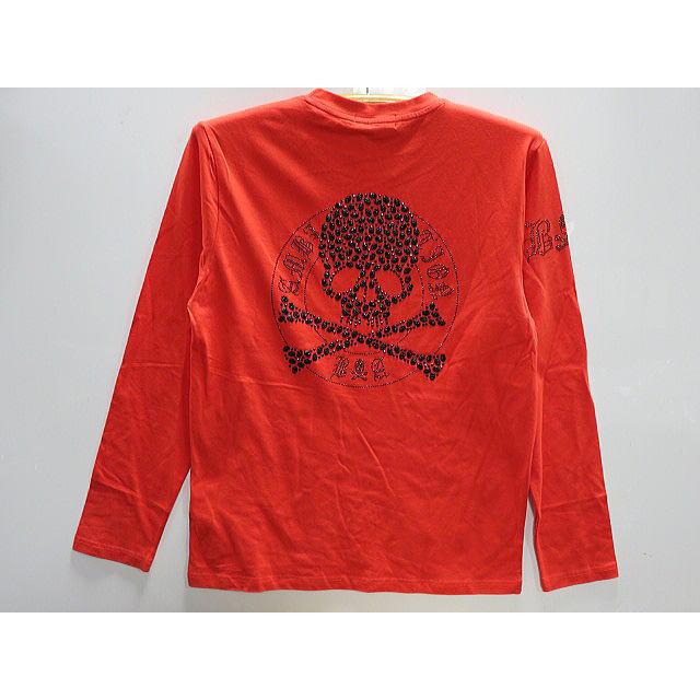 BE AMBITION スカル＆ロゴストーン 長袖Tシャツ ビーアンビション