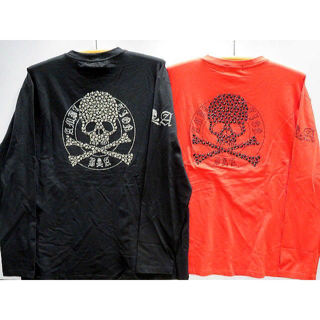 大きいサイズ　４L　BE AMBITION   スカル＆ロゴストーン 長袖Tシャツ 　ビーアンビション 大きいサイズ 4L BE AMBITION スカル＆ロゴストーン 長袖Tシャツ ビー
