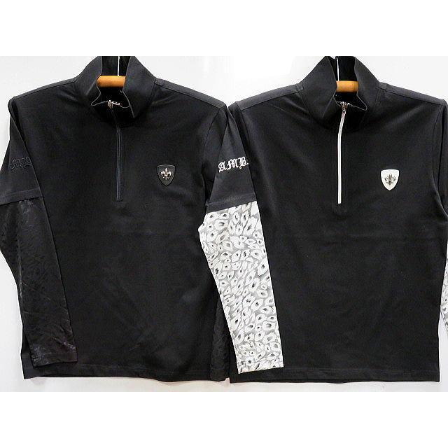 BE AMBITION   クロス レオパード柄レイヤード　長袖　ZIPポロシャツ 　ビーアンビション BE AMBITION クロス レオパード柄レイヤード 長袖 ZIPポロシャツ ビー