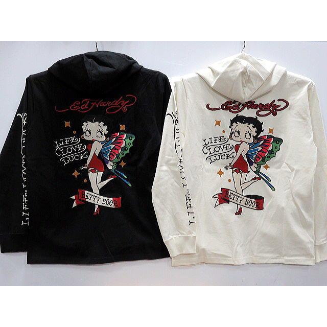 Ed Hardy × BETTY BOOP コラボ天竺ZIPパーカー エドハーディー×ベティ