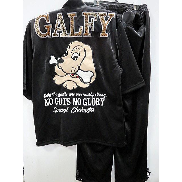 GALFY ガルフィー 半袖ジャージ上下セット ヒョウ柄切り替え【代 GALFY ガルフィー 半袖ジャージ上下セット ヒョウ柄切り替え【代