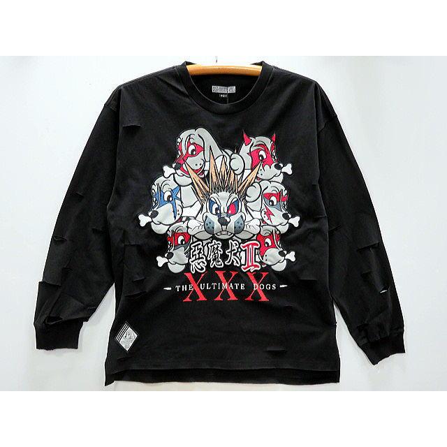 ガルフィー GALFY CRUTCH BRAND ダメージ加工Tシャツサブカル CRUTCH GALFY ガルフィー ダメージ加工 長袖Tシャツ【代引不可商品