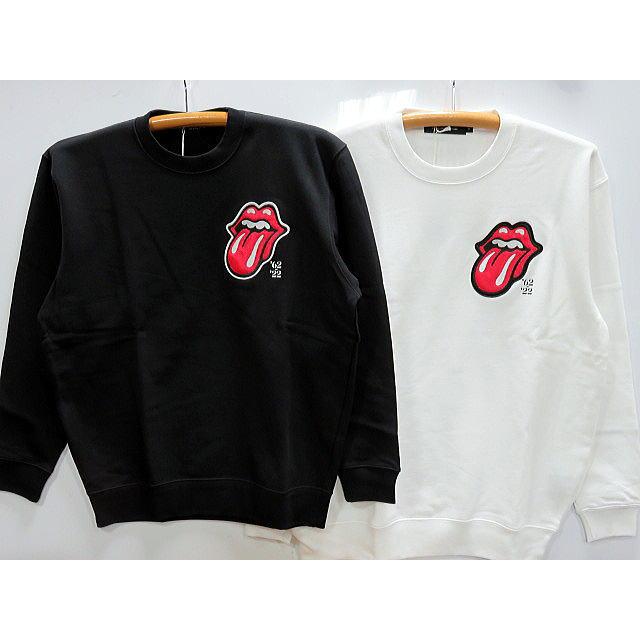 ローリングストーンズ　ROLLING STONES X JACKROSE　ワンポイント刺繍トレーナー ROLLING STONES X JACKROSE ワンポイント刺繍トレーナー