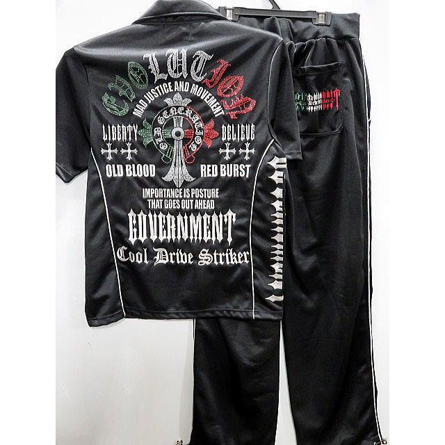 クール・ドライブ・ストライカー　半袖上下セット　ラインストーンクロス クール・ドライブ・ストライカー 半袖上下セット ラインストーンクロス