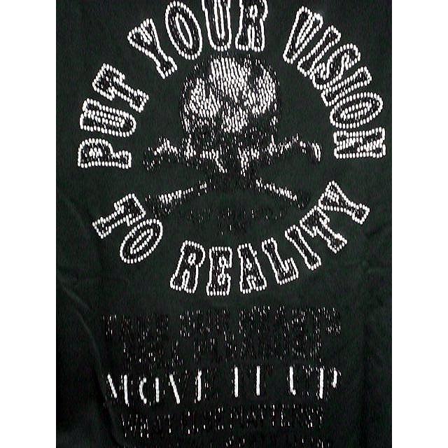 【大きいサイズ】クールドライブストライカー　前開パーカー　スカルラインストーン 大きいサイズ クールドライブストライカー 長袖Tシャツ スカルライン