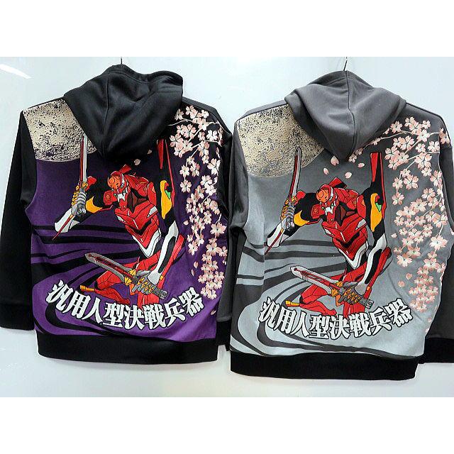 エヴァンゲリオン×錦 月下桜弐号機パーカー EVANGELION × NISHIKI