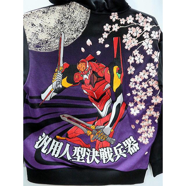 エヴァ✕錦　パーカー　L　新品未使用 エヴァンゲリオン×錦 月下桜弐号機パーカー EVANGELION × NISHIKI
