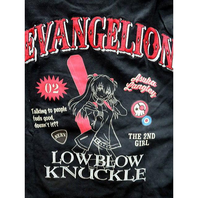 新世紀エヴァンゲリオン ローブローナックル Tシャツ 長袖 アスカ ギター　XL EVANGELION X LOW BLOW KNUCKLE ギターアスカ長袖Tシャツ