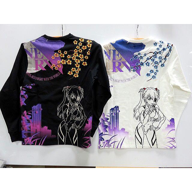 エヴァンゲリオンX 錦 アスカ 刺繍 和柄 ロングTシャツ EVA エヴァンゲリオンX 錦 アスカ 刺繍 和柄 ロングTシャツ EVA