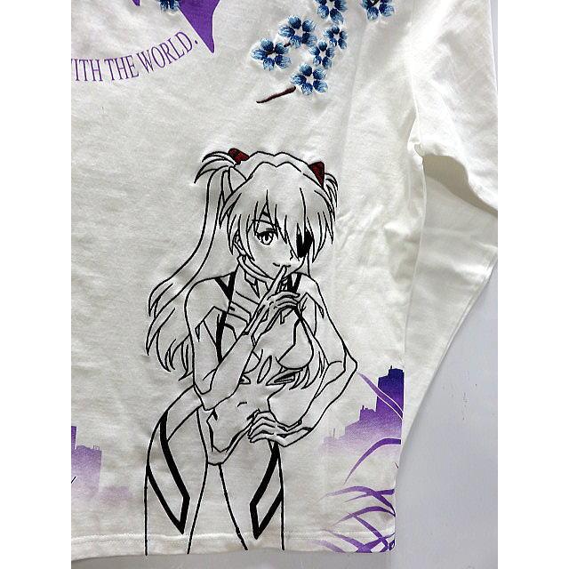 エヴァンゲリオンX 錦 アスカ 刺繍 和柄 ロングTシャツ EVA エヴァンゲリオンX 錦 アスカ 刺繍 和柄 ロングTシャツ EVA