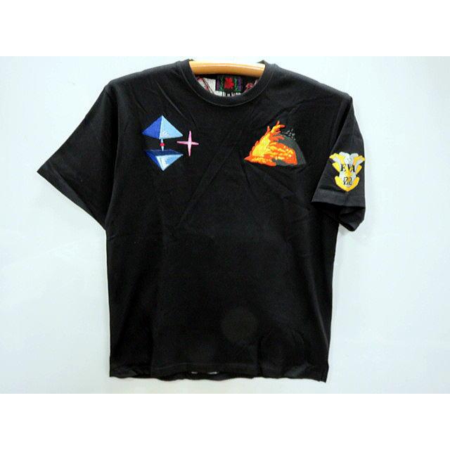 エヴァンゲリオン 弐号機 刺繍 Tシャツ メンズセレクト エヴァンゲリオン/EVANGELION 錦/NISHIKI コラボ