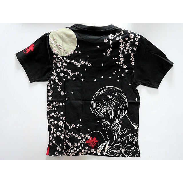 エヴァンゲリヲンX錦コラボ 半袖Tシャツ 綾波レイX夜桜刺繍 EVA