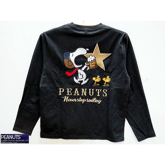 PEANUTS × Flag Staff 　SNOOPYスター ROOT BEER 長袖Tシャツ　スヌーピー フラッグスタッフ PEANUTS × Flag Staff SNOOPYスター ROOT BEER 長袖Tシャツ スヌーピー