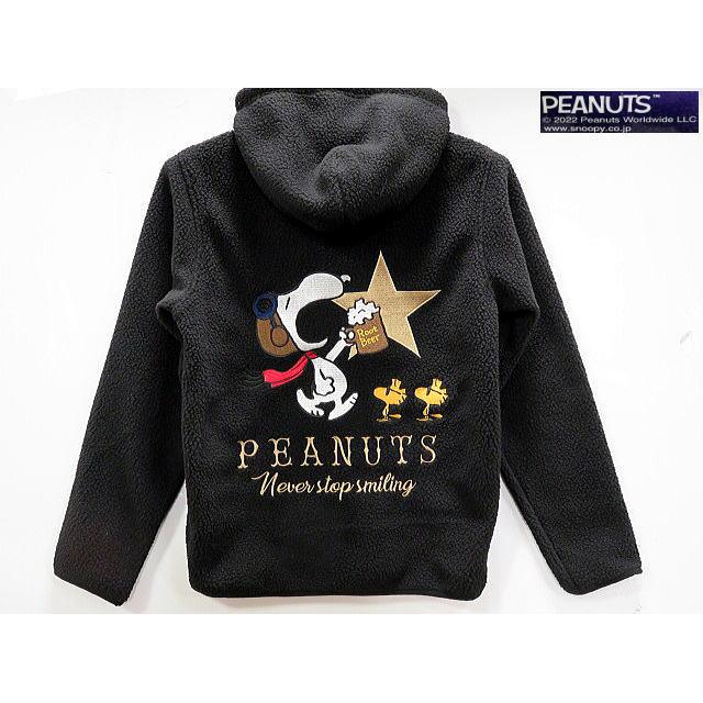 SNOOPY COLLABORATION Flag Staff ボア フリース ブルゾン フラッグ