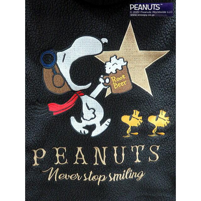 SNOOPY COLLABORATION Flag Staff ボア フリース ブルゾン フラッグ