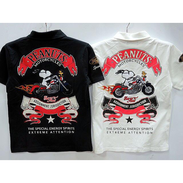 Flag Staff Ｘ PEANUTS　アメカジ 半袖ポロシャツ　SNOOPYS BIKE　スヌーピー　SNOOPY　フラッグスタッフ Flag Staff X PEANUTS アメカジ 半袖ポロシャツ SNOOPY'S BIKE