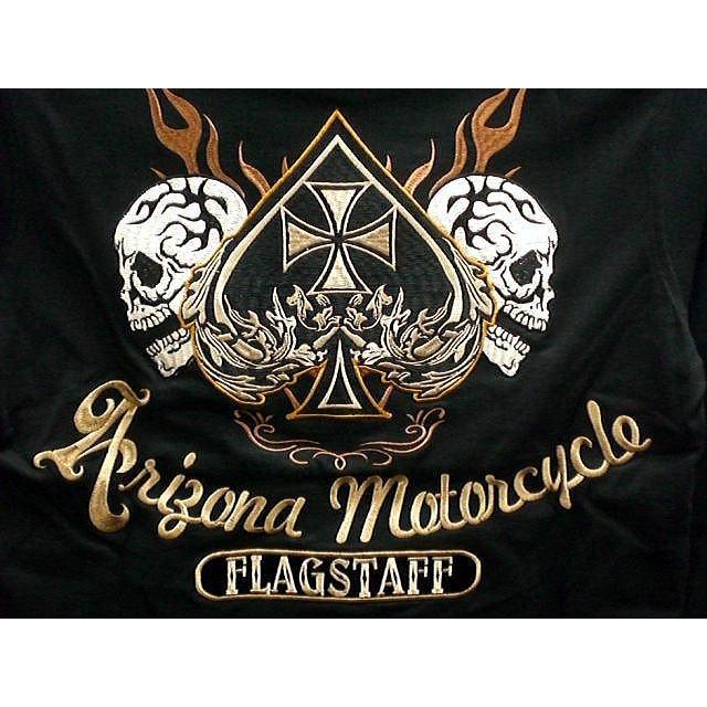 Flag Staff スペードスカル刺繍長袖Tシャツ フラッグスタッフ