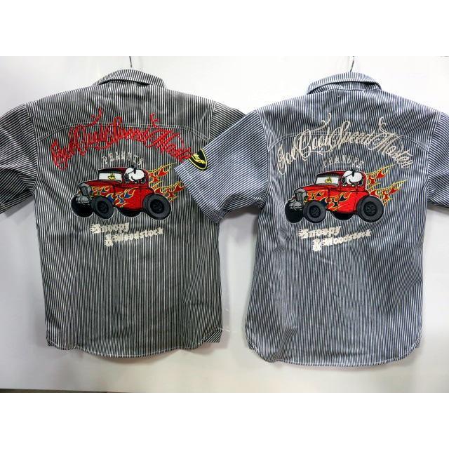 Flag Staff  ＸPEANUTS　アメカジ 半袖　ヒッコリーシャツ　SNOOPY　フラッグスタッフ Flag Staff XPEANUTS アメカジ 半袖 ヒッコリーシャツ SNOOPY