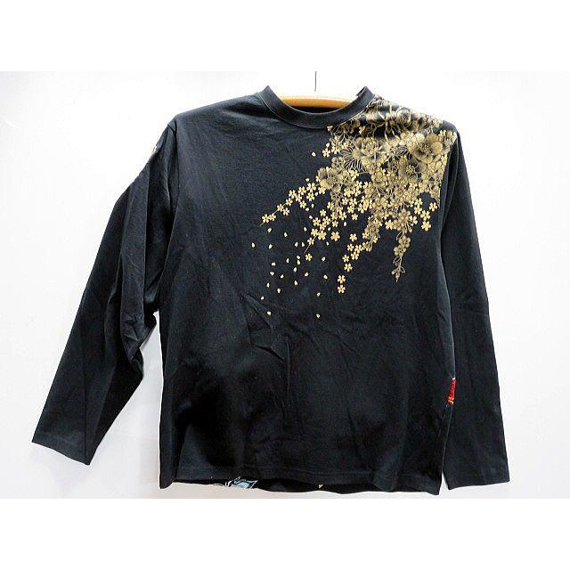 絡繰魂・粋 和柄 長袖Tシャツ 龍X鳳凰刺繍 カラクリ魂 : takafuku1915