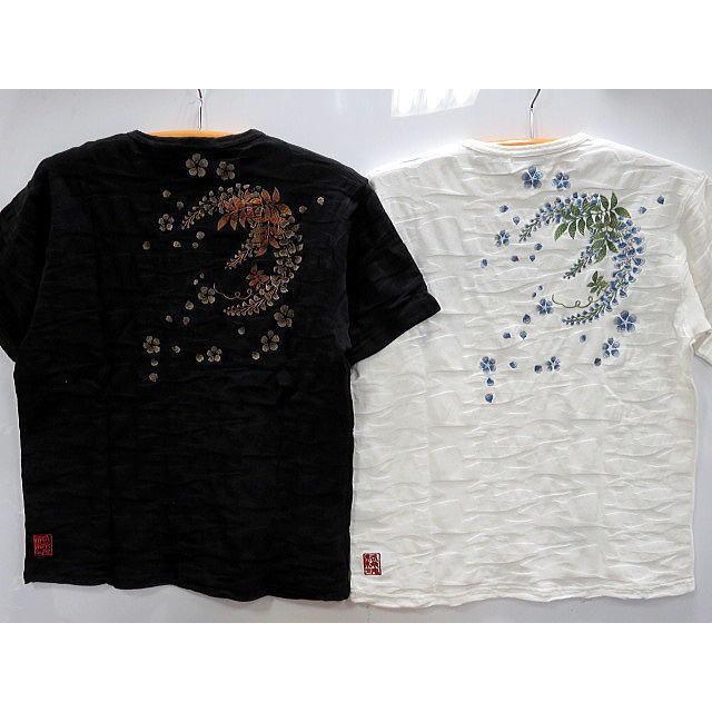 絡繰魂 　半袖Tシャツ　桜刺繍　迷彩ジャガード 絡繰魂 半袖Tシャツ 桜刺繍 迷彩ジャガード : takafuku1915 - 通販