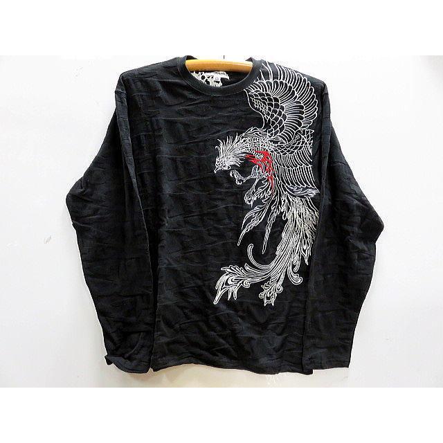 絡繰魂 鳳凰 迷彩 ジャガード 長袖Tシャツ カラクリ魂 : takafuku1915 