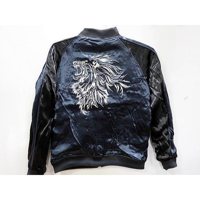 絡繰魂 粋 獅子咆哮 総刺繍リバーシブルスカジャン 和柄 カラクリ魂