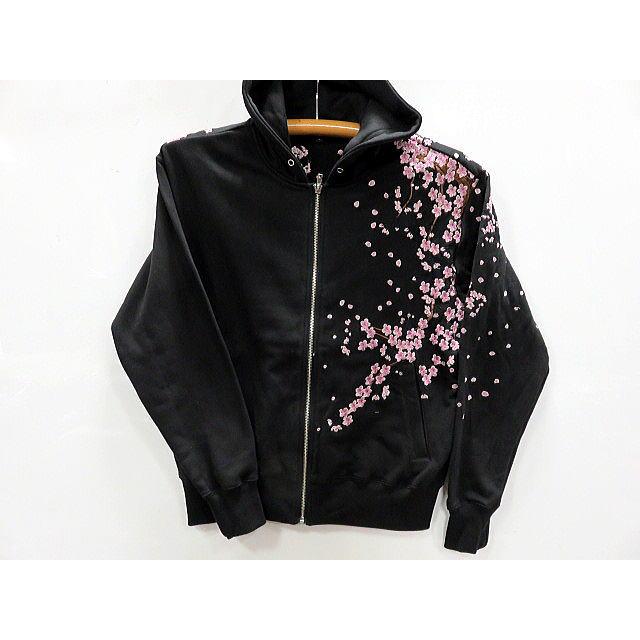 絡繰魂 粋 桜 狼 刺繍 パーカー カラクリ魂 粋 : takafuku1915