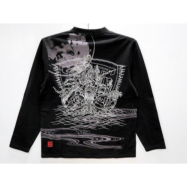 絡繰魂 和柄 長袖Tシャツ 七福神宝船刺繍 カラクリ魂 : takafuku1915 