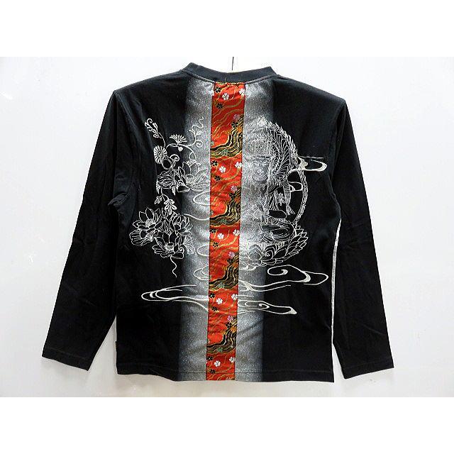 カラクリ魂 和柄 金襴長袖Tシャツ　如来刺繍　 KARAKURI カラクリ魂 和柄 金襴長袖Tシャツ 如来刺繍 KARAKURI : takafuku1915