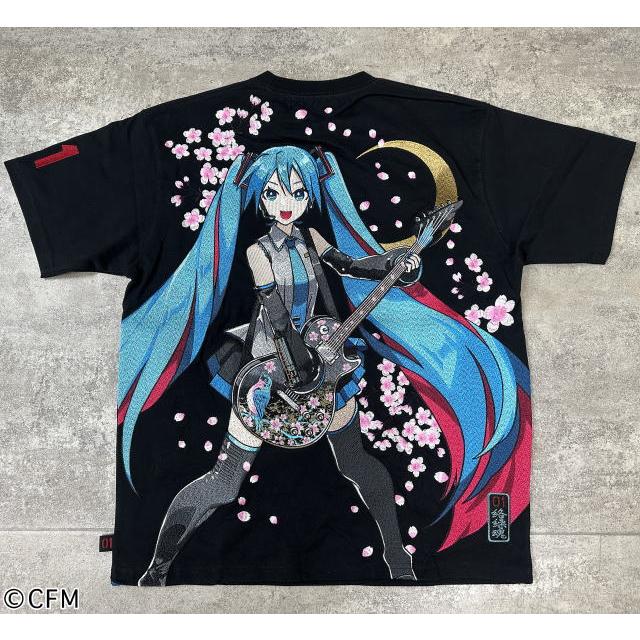 初音ミク×絡繰魂 【初音ミク】桜満開Tee 半袖Tシャツ : takafuku1915