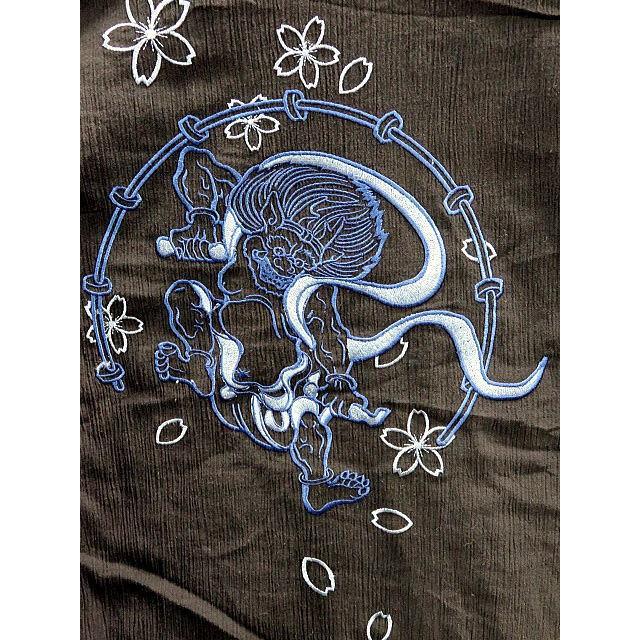 絡繰魂 カラクリ魂 和柄 半袖パーカー・ハーフパンツ上下セット風神