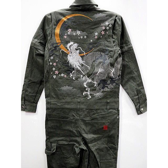 絡繰魂☆オールインワンツナギ☆新品未使用☆定価21,780円☆ブラック☆ 天駆ける鳳凰オールインワンツナギ 絡繰魂 231006 刺繍 和柄