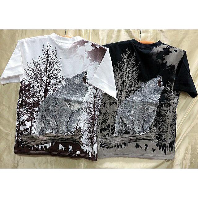 華鳥風月　和柄　半袖Tシャツ　月に熊刺繍 華鳥風月 和柄 半袖Tシャツ 月に熊刺繍 : takafuku1915 - 通販 - Yahoo