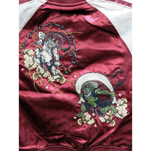 子供用】【キッズサイズ】華鳥風月 朧 スカジャン 風神雷神刺繍