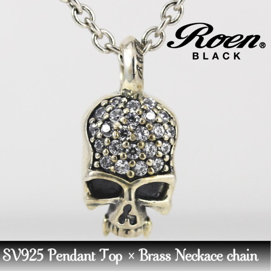 【Roen ロエン】ストール　スワロフスキー付き Roen RoenBLACK ロエン アクセサリー スカル ネックレス