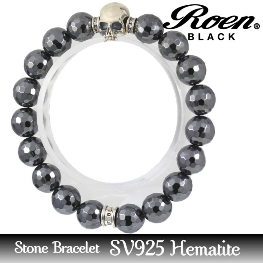 roen スカルブレスレット　シルバー925 Roen（ロエン） RoenBLACK アクセサリー ヘマタイト スカル