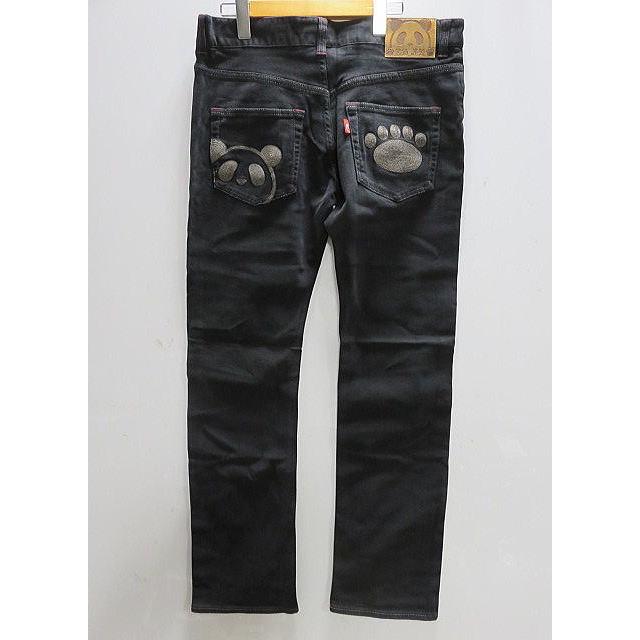 PANDIESTA JAPAN　ストレッチツイルスリムストレートパンツ　パンダ刺繍 パンディエスタ 熊猫謹製カラーパンツ PANDIESTA JAPAN ストレッチツイルスリムストレートパンツ パンダ刺繍