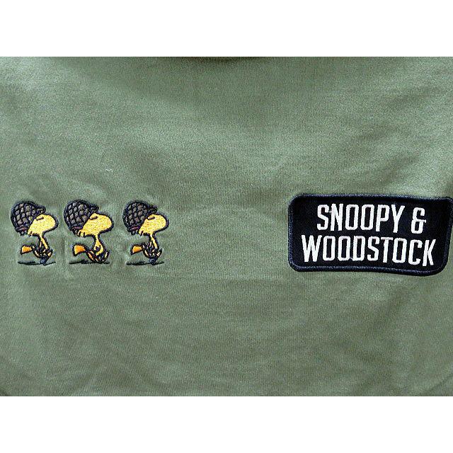 LOWBLOW KNUCKLE X PEANUTS　ミリタリー半袖Tシャツ　 スヌーピー　 ローブローナックル LOWBLOW KNUCKLE X PEANUTS ミリタリー半袖Tシャツ スヌーピー