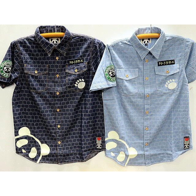 PANDIESTA JAPAN デニムジャガード半袖シャツ BMXパンダ パンディ