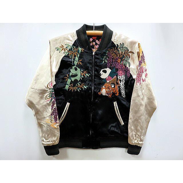 リタオラ コラボ スカジャン PANDIESTA JAPAN X 錦コラボ 竹虎と太公望 リバーシブル