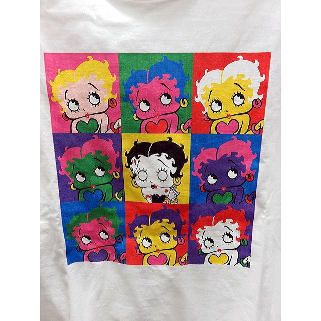 LOWBLOW KNUCKLE X BETTY BOOP ポップアートベティ 半袖 ビッグTシャツ