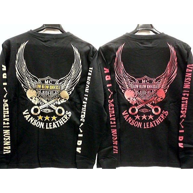 vanson LOWBLOW KNUCKLE XXL ロンT VANSON（バンソン） LOWBLOW KNUCKLE × 長袖Tシャツ スカルピストン