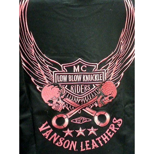 vanson LOWBLOW KNUCKLE XXL ロンT VANSON（バンソン） LOWBLOW KNUCKLE × 長袖Tシャツ スカルピストン