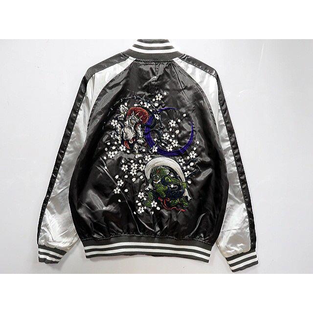 スカジャン 風神雷神刺繍 中綿なしスカジャン : takafuku1915 - 通販