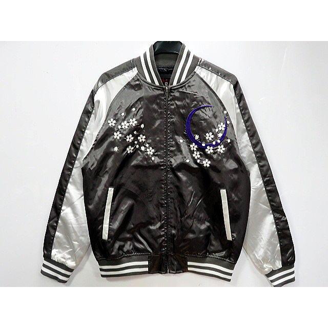 スカジャン 風神雷神刺繍 中綿なしスカジャン : takafuku1915