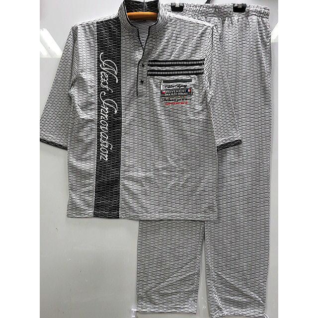 三連休セール！　　エレッセ　♡ セットアップ　♡完売品 Eddie Odyssey 七分袖ジャガードTシャツ上下セットアップ オデッセイ