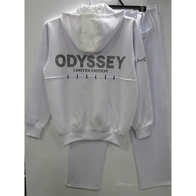 新品未使用タグ付き、エディオデッセ上下セットアップ オデッセイ ジャージ上下セット ポリ素材 ロゴ英文字刺繍/袖