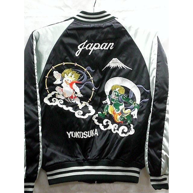 スカジャン 風神雷神 日本製本格刺繍のスカジャン 2L スカジャン 風神雷神 日本製本格刺繍のスカジャン 2L